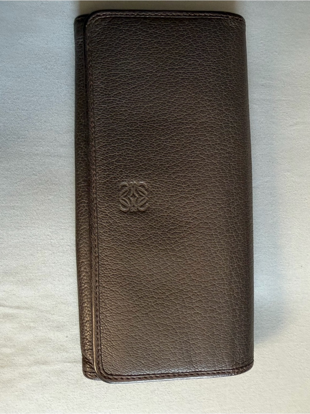 Loewe Brown Long Bifold Wallet with Embossed Logo